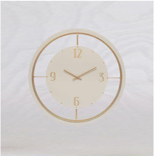 Wall Clock Metallic Beige Ø70cm