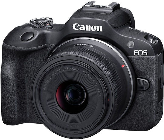 Canon EOS R100 Mirrorless Camera Kit (RF-S 18-45mm f/4.5-6.3 IS STM) Black
