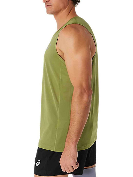 ASICS Core Singlet Herren Sportliches Kurzarmshirt Khaki