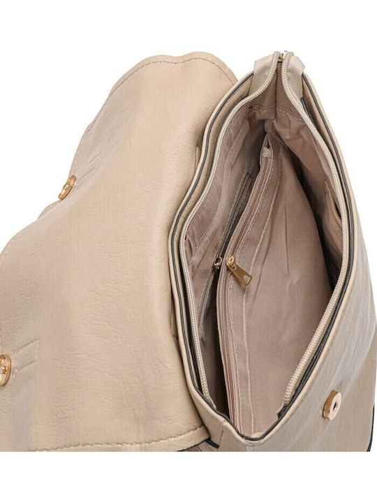 Women's Backpack Shoulder Bag Beige