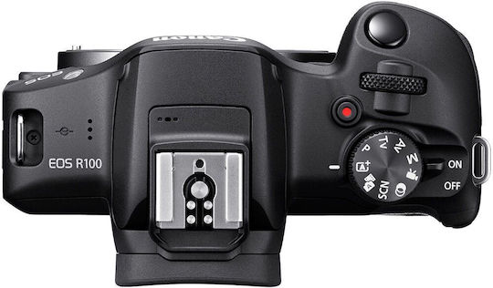 Canon EOS R100 Mirrorless Camera Kit (RF-S 18-45mm f/4.5-6.3 IS STM + RF-S 55-210mm f/5-7.1 IS STM) Black