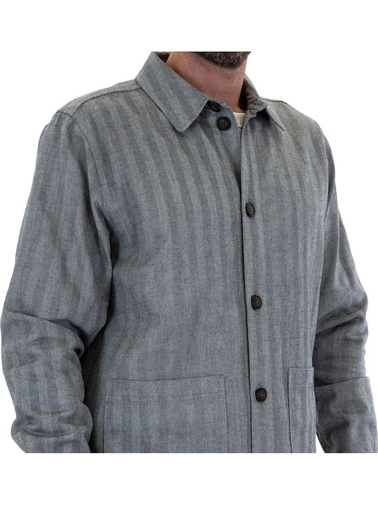 Langärmeliges Baumwollovershirt Grau
