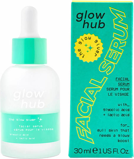 Serum Hidratare Pentru Fata Glow Giver cu AHA pentru Strălucire și Revitalizare 30ml