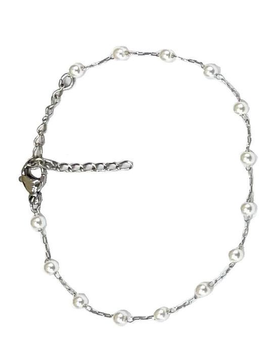 Tatu Moyo Bracelet made of Steel with Pearls