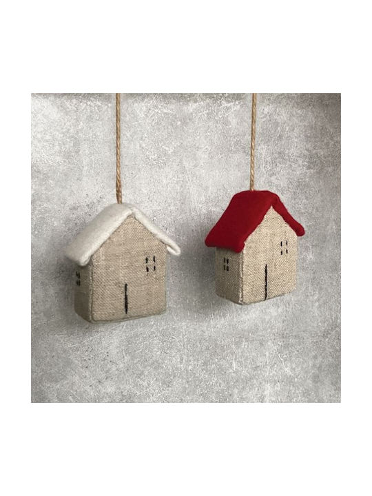 Synchronia Hanging Handmade Red Fabric Wall Decor 5x2.5x6cm
