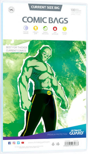 Ultimate Guard Plastic Sleeves A4 100pcs Comic Bags Current Size 100τμχ UGD020008