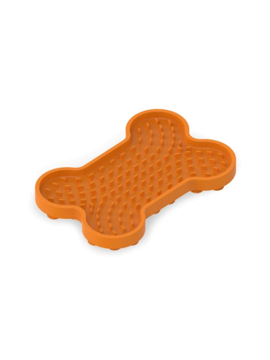 All For Paws Mat Dog Toy Bone Small Orange 20cm