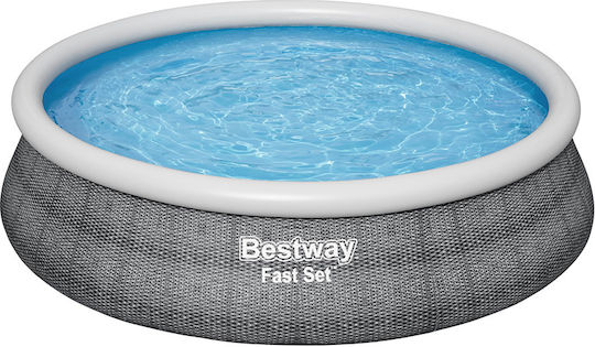 Bestway Кръгъл Басейн 12.362л Надуваем 457x107см