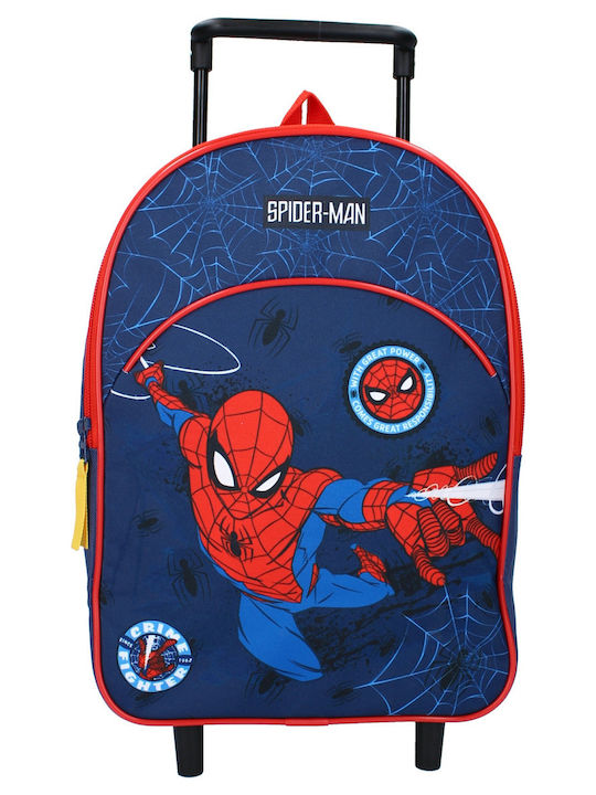 Spiderman School Bag Trolley Elementary, Elementary in Blue color