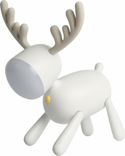 Aoke Beleuchtet Weihnachtliche Figur Rentier Weiß Höhe 24cm
