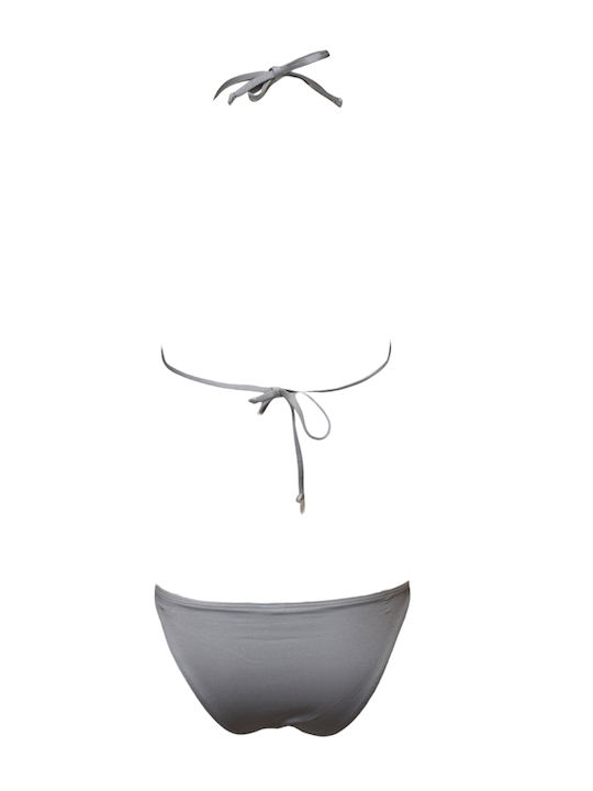 Set Bikini Τριγωνάκι Ασημί