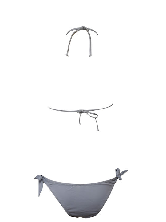 Set Bikini Τριγωνάκι & Brazil Ασημί