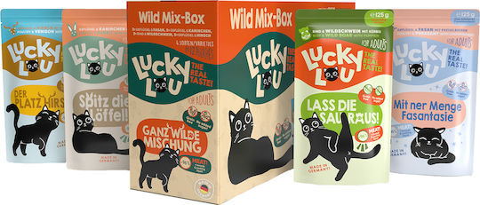 Lucky Lou LifeStage Adult Wild Mix Box Υγρή Τροφή για Ενήλικες Γάτες σε Φακελάκι χωρίς Σιτηρά 12x125gr
