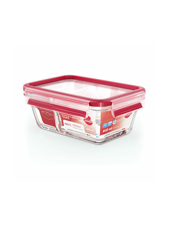 Emsa Lunchbox Glas Rot 800ml 1Stück