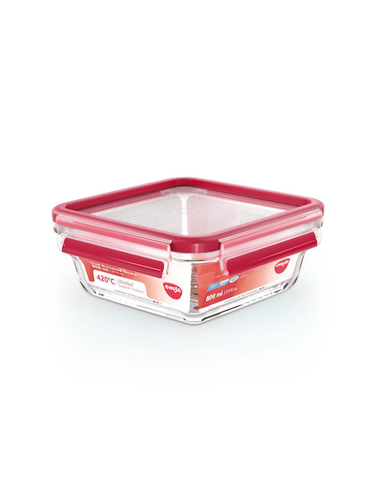 Emsa Lunchbox Glas Rot 800ml 1Stück