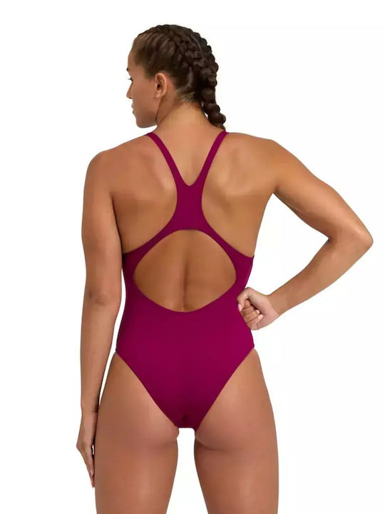 Arena Solid Sportlicher Badeanzug Fuchsie