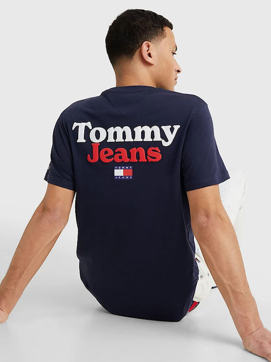 Tommy Hilfiger Ανδρικό T-shirt Navy Μπλε με Λογότυπο