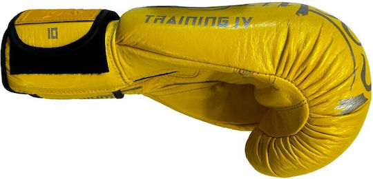 Olympus Sport Training IV Boxhandschuhe Leder für Kampf Gelb