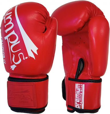 Olympus Sport Training IV PU Synthetic Leather Boxing Competition Gloves Red