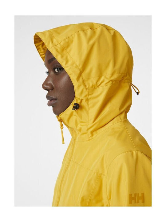 Lisburn Women's for Hiking Long Parka Jacket Waterproof for Spring or Autumn with Hood Yellow