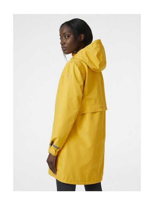 Helly Hansen Women's Long Parka Jacket Waterproof for Spring or Autumn Yellow