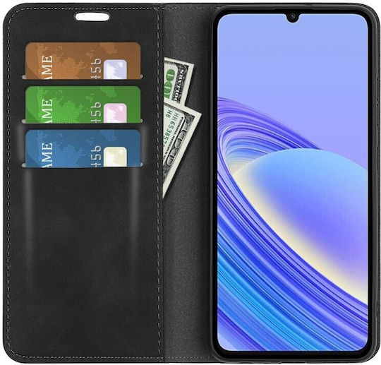 Retro Wallet Δερμάτινο Μαύρο (TCL 40 SE)