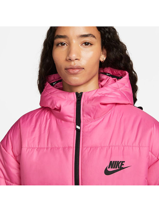 Sportswear Scurtă Jachetă de femei Puffer Fuchsia