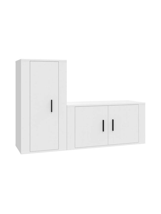 Living Room TV Unit White L80xW34.5xH40cm