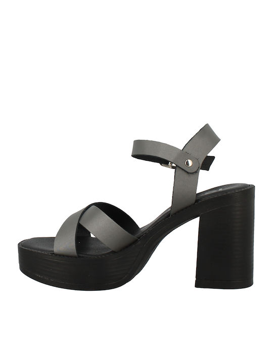 Leather Sandals Gray