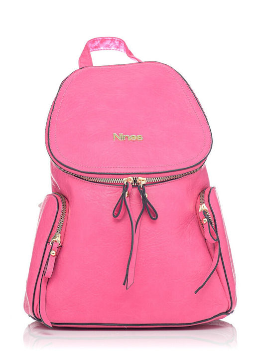 Nines Damen Tasche Rucksack Fuchsie