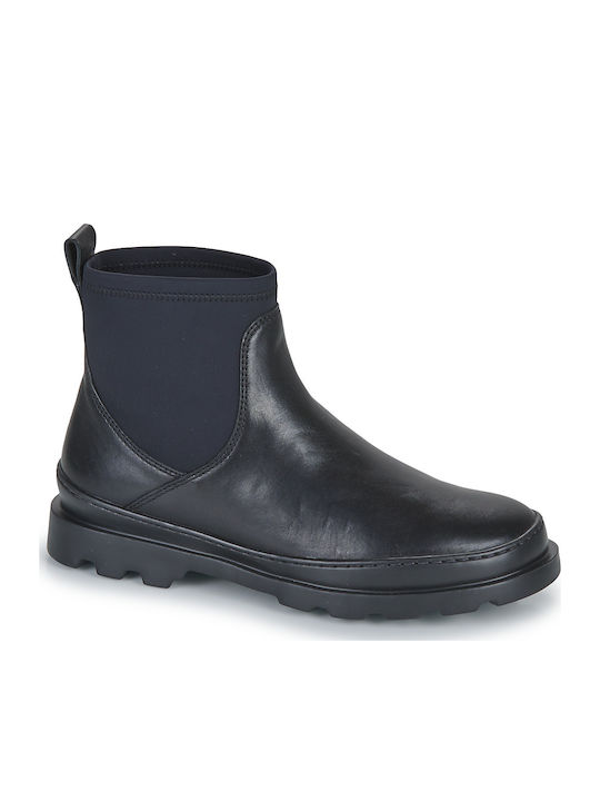 Brutus Leather Women's Chelsea Boots with Medium Heel Black
