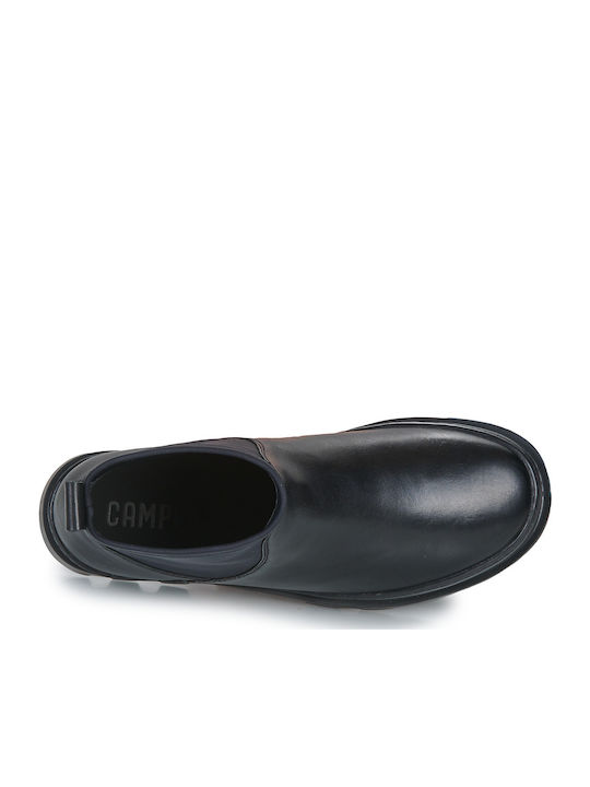 Brutus Leather Women's Chelsea Boots with Medium Heel Black