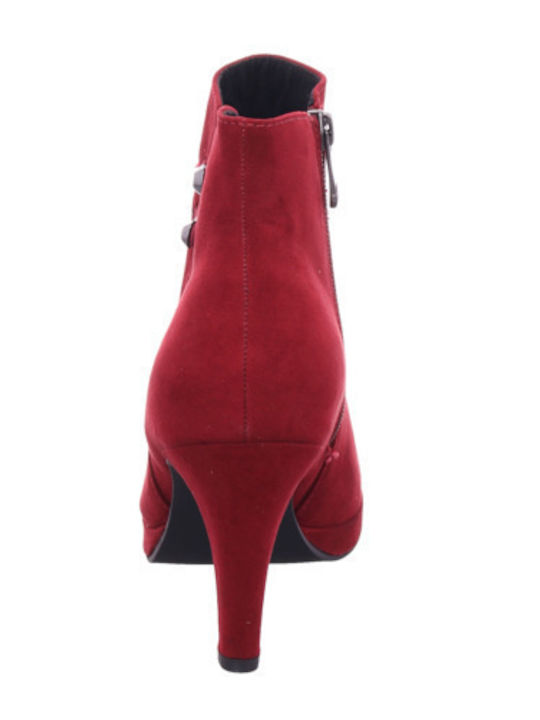 Ghete Dama Culoare Full Face Burgundy de Piele