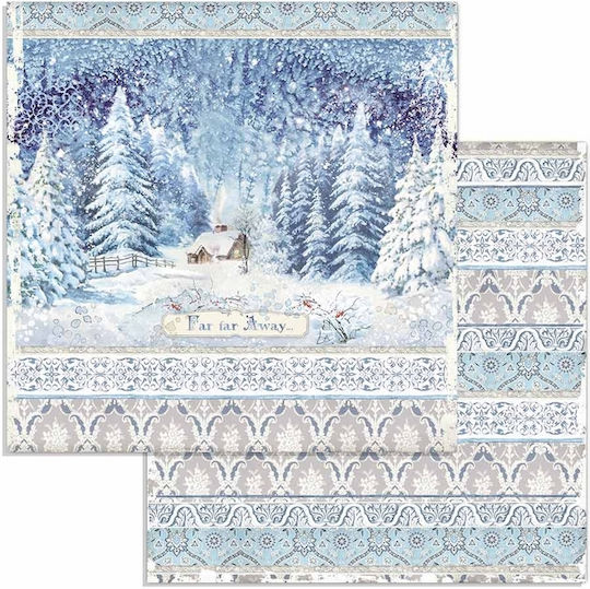 Stamperia Winter Листа Scrapbooking Двулицево 190гр/кв.м 10 листове 10бр