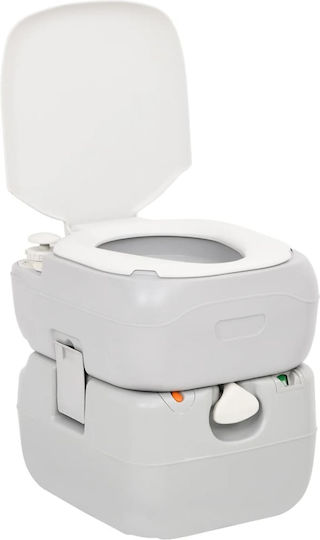 vidaXL Chemical Toilet Portable Gray and White 22 made of HDPE 12lt