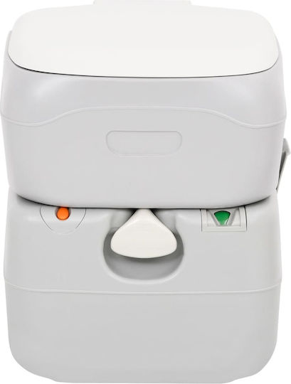 vidaXL Chemical Toilet Portable Gray and White 22 made of HDPE 12lt