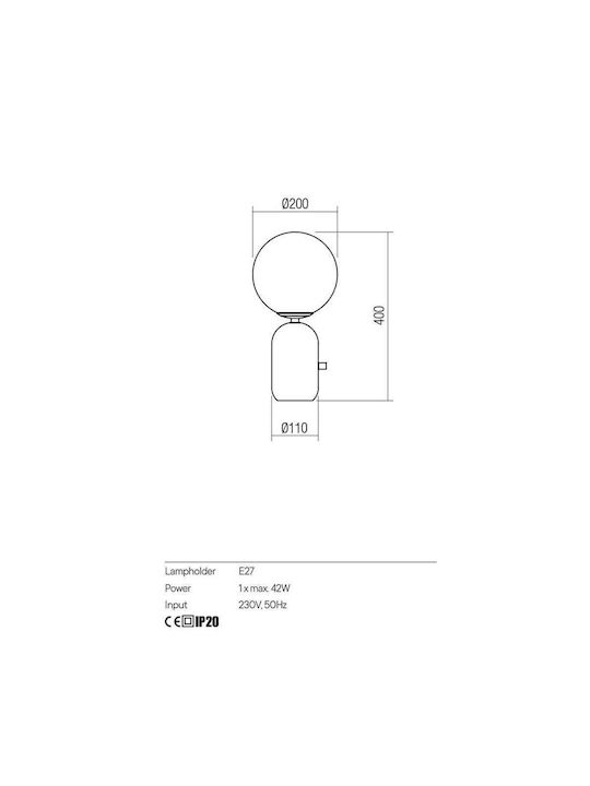 Redo Group Table Decorative Lamp with Socket for Bulb E27 Gold