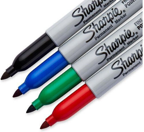 Sharpie Permanent Markers 1mm Multicolour 4pcs