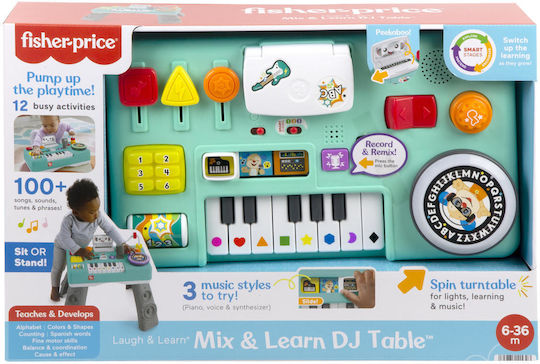 Fisher Price Musikinstrument Mix & Learn DJ Table mit Musik und Geräuschen für 6++ Monate