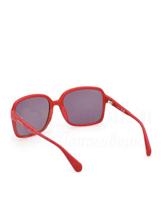 Max & Co Women's Sunglasses with Yellow Plastic Frame and Pink Lens MO0079 75A