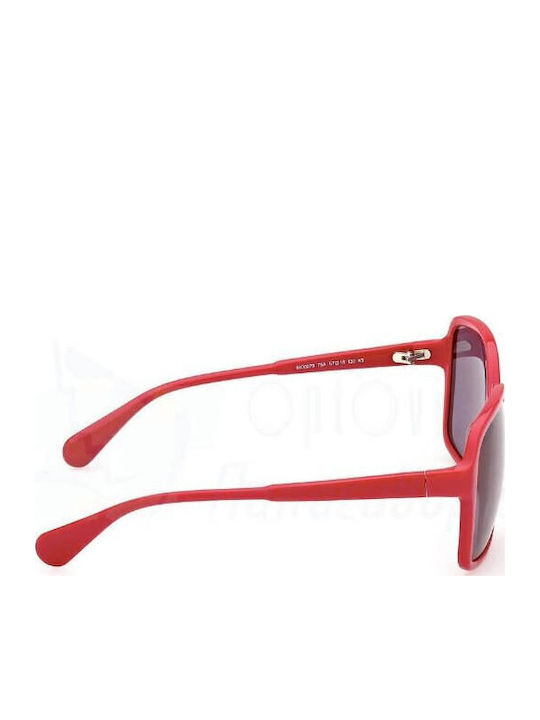 Max & Co Women's Sunglasses with Yellow Plastic Frame and Pink Lens MO0079 75A