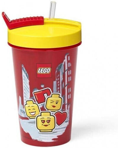 LEGO ICONIC GIRL Παιδικό Παγούρι Πλαστικό με Καλαμάκι 500ml