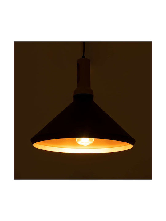 GloboStar CALYPSO Pendant Light Black Bell with Socket E27 36x30cm