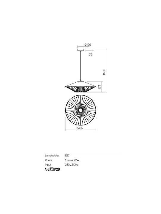 Redo Group Grill Pendant Light Single-Light Grid for Socket E27 Green