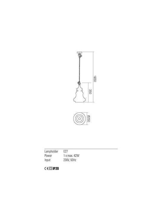 Redo Group Kashi Pendant Light Single-Light for Socket E27 Honey