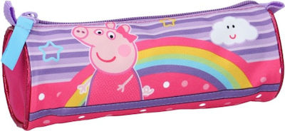 Pencil Case Barrel with 1 Compartment Pink