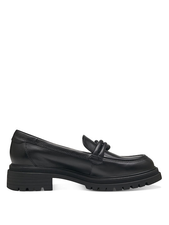 Tamaris Leather Women's Moccasins in Black Color