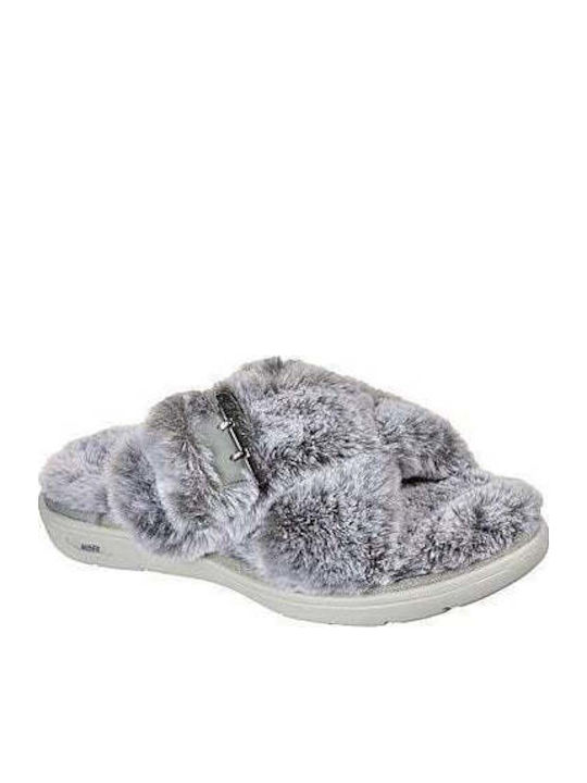 GO Lounge Winter Women's Slippers with Fur Gray