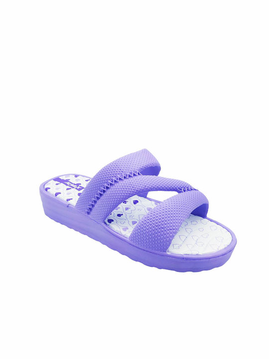 Jomix Frauen Flip Flops mit Plattform in Lila Farbe