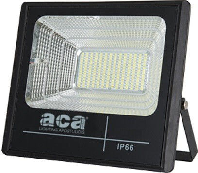 Aca Στεγανός Ηλιακός Προβολέας LED 300W Ψυχρό Λευκό 6000K με Φωτοκύτταρο και Τηλεχειριστήριο IP66